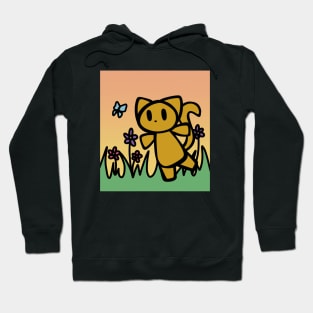 Cute Summer Butterfly Cat Hoodie